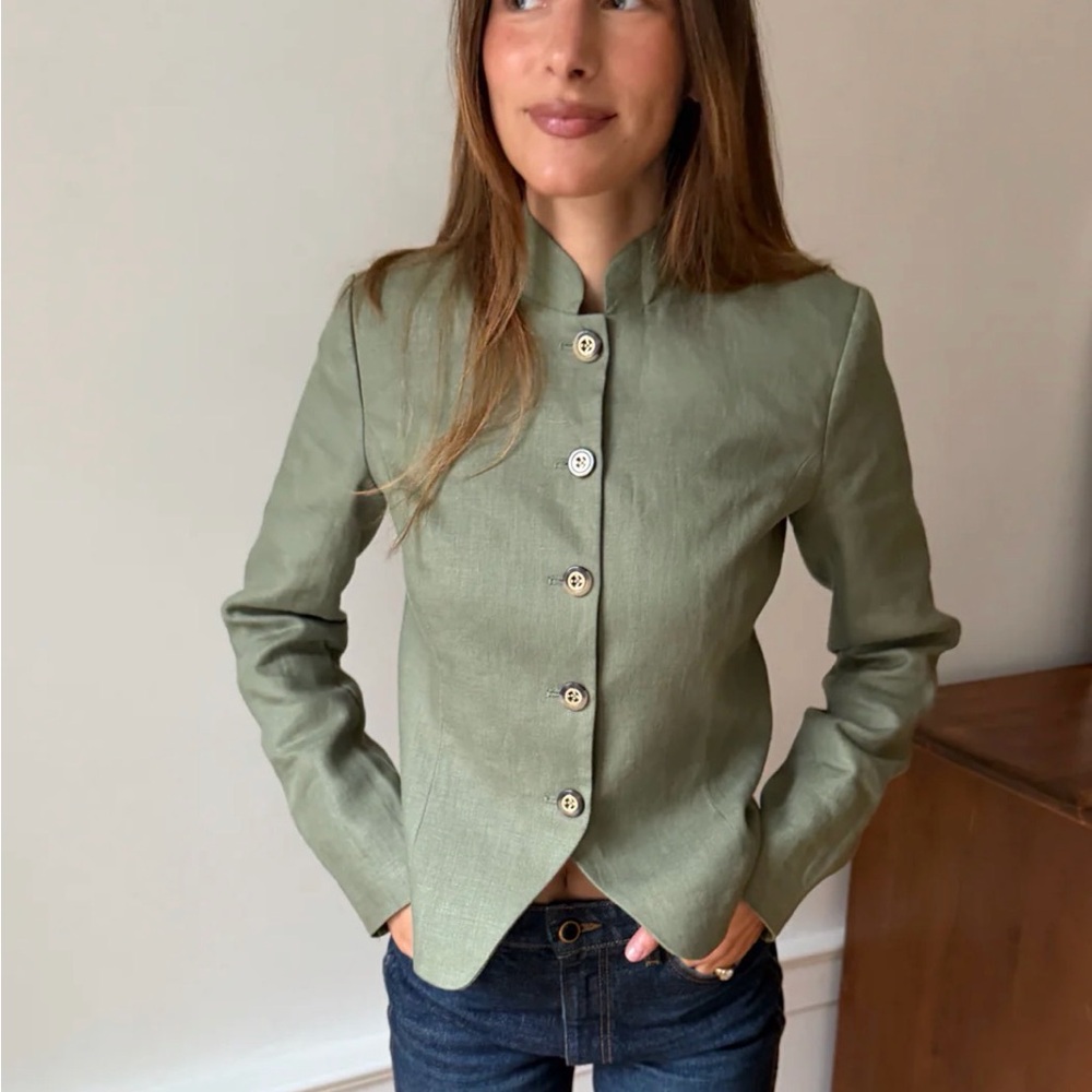 Hill House - Valerie Green Button-Up Jacket